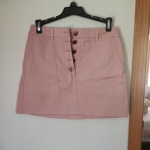 Forever 21 Blush Button-Down Mini Skirt